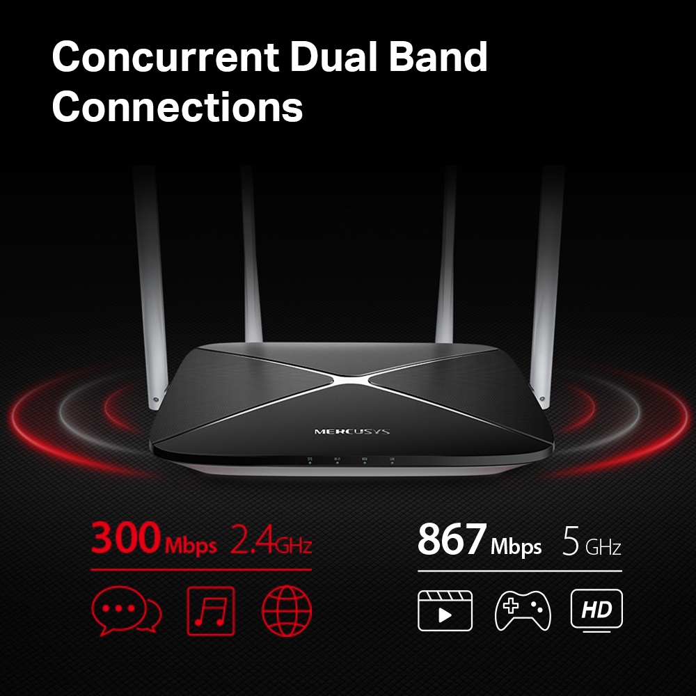 Mercusys AC12 AC1200 Dual Band Wireless Router