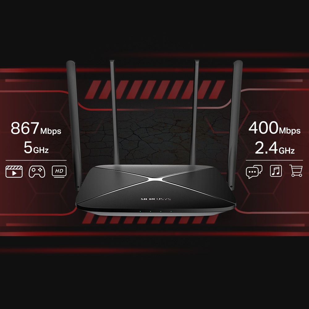 Mercusys AC12G AC1200 Wireless Dual Band Gigabit Router