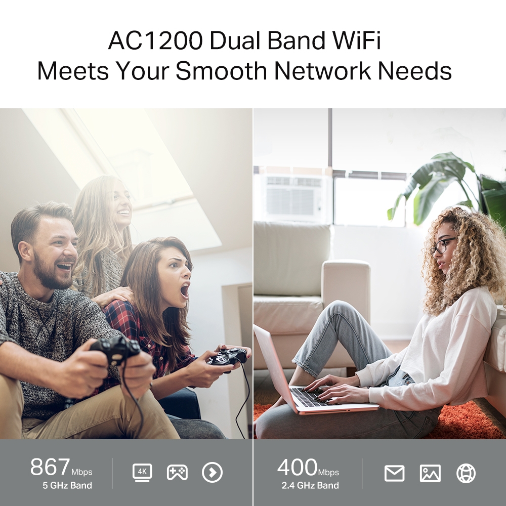 TP-Link Archer C64 AC1200 MU-MIMO WiFi Gigabit Router
